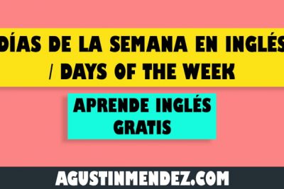 los dias de la semana en ingles y español