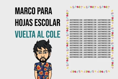 borde para hoja escolar vuelta al cole