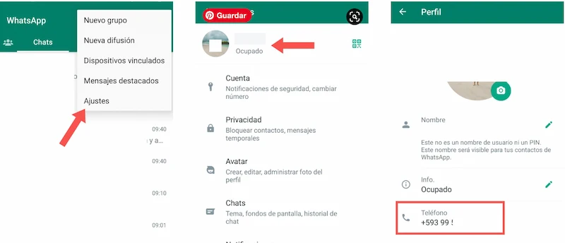 Como se puede saber el numero de un chip Claro con whatsapp