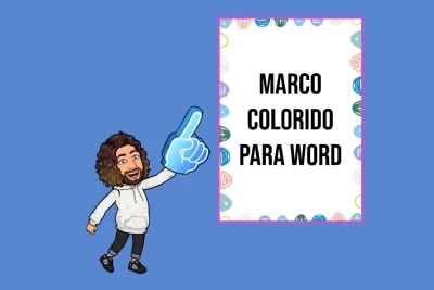 marco colorido infantil para word