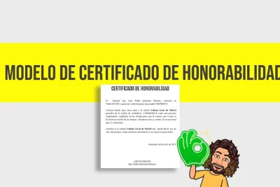Modelo de Certificado de Honorabilidad